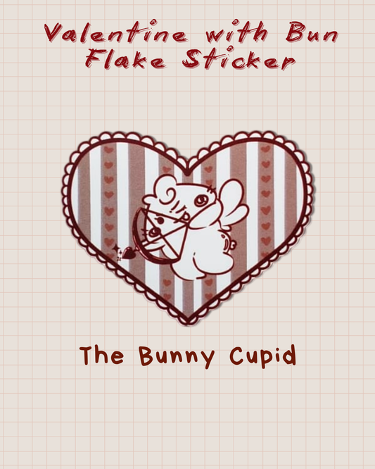 Valentine with Buns Flake Sticker