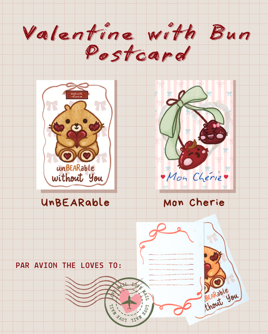 Valentine with Buns Postcards