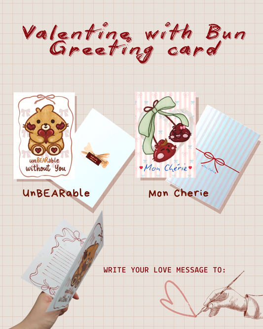 Valentine with Bun Greeting Card