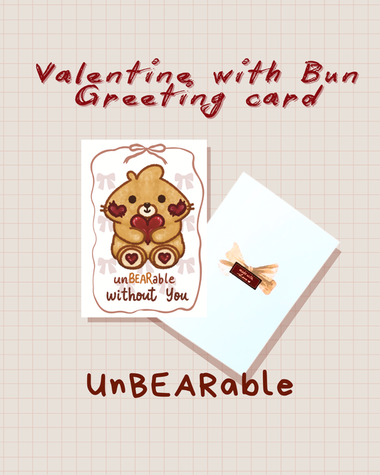 Valentine with Bun Greeting Card