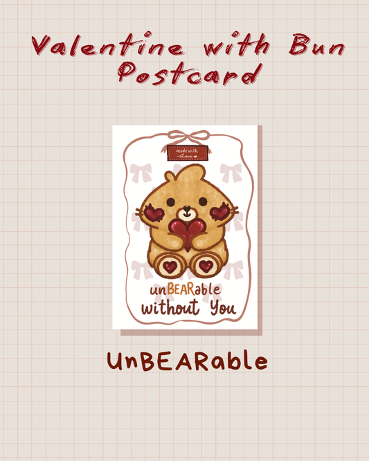 Valentine with Buns Postcards