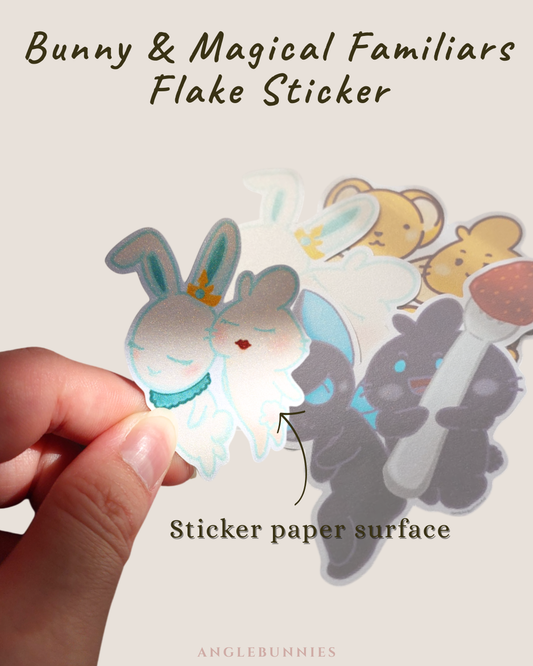 Bunny & Magical Familiars Flake Sticker