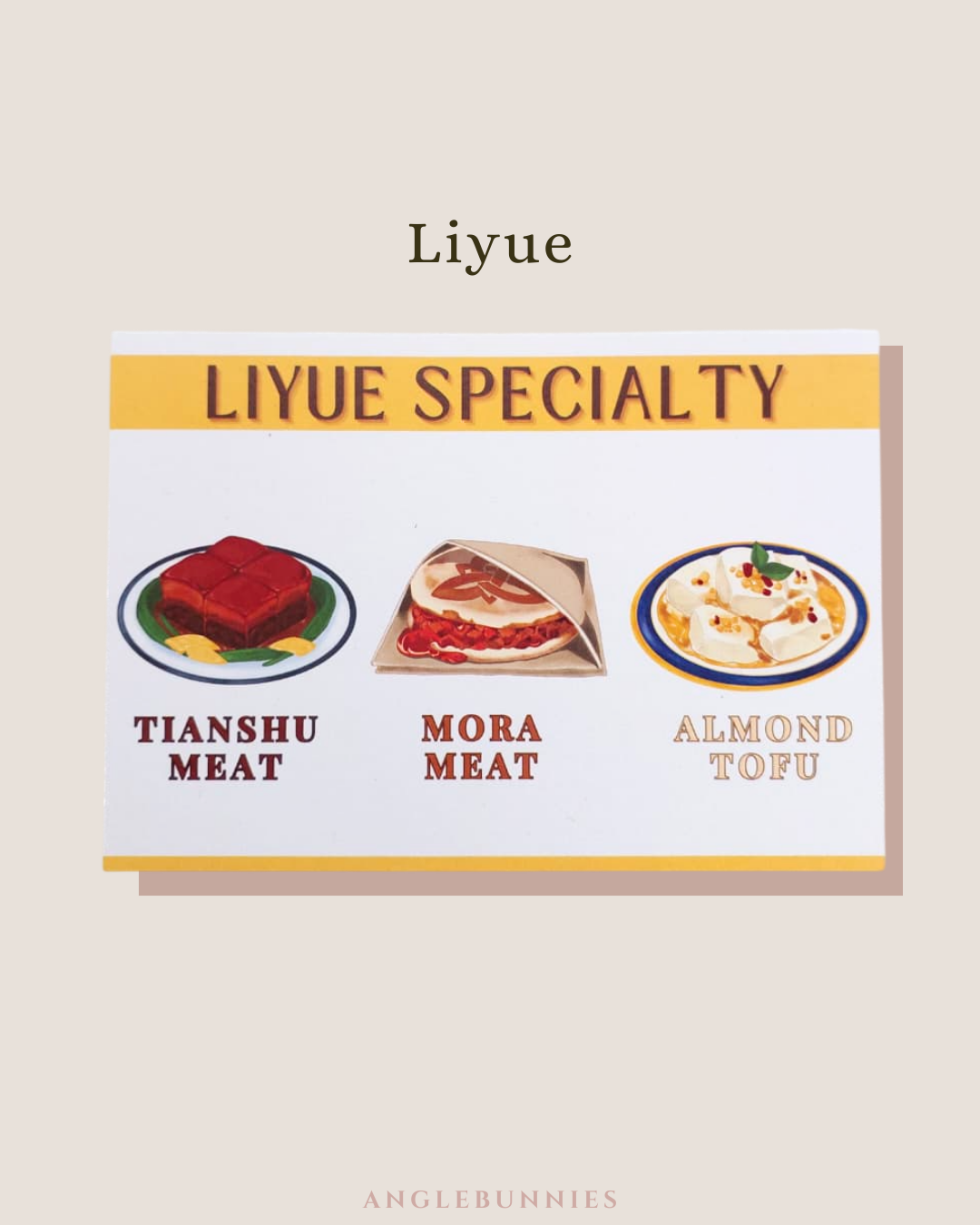 Genshin Region AngleBunnies’s Favorite Food Postcard