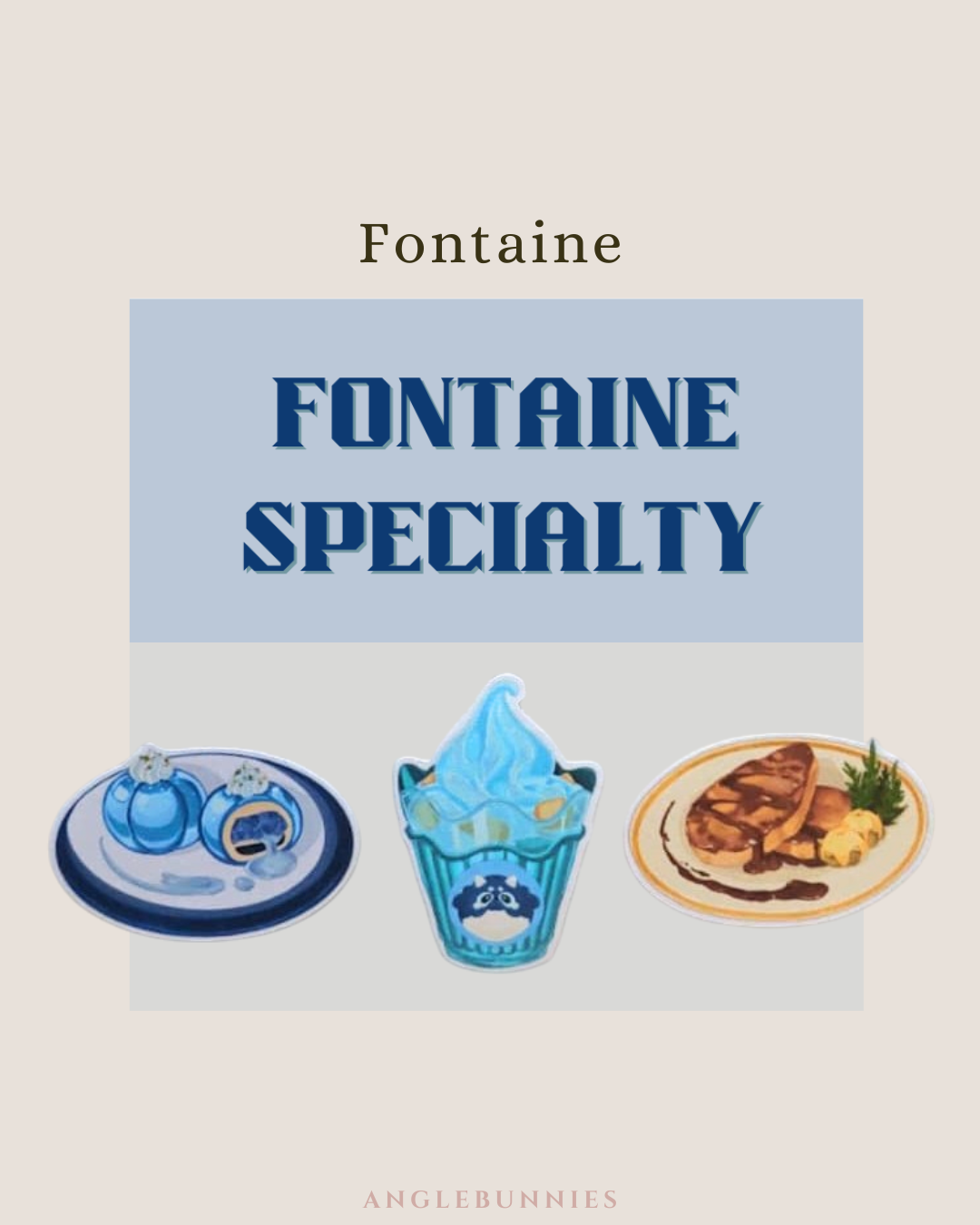 Genshin Region AngleBunnies’s Favorite Food Flake Sticker