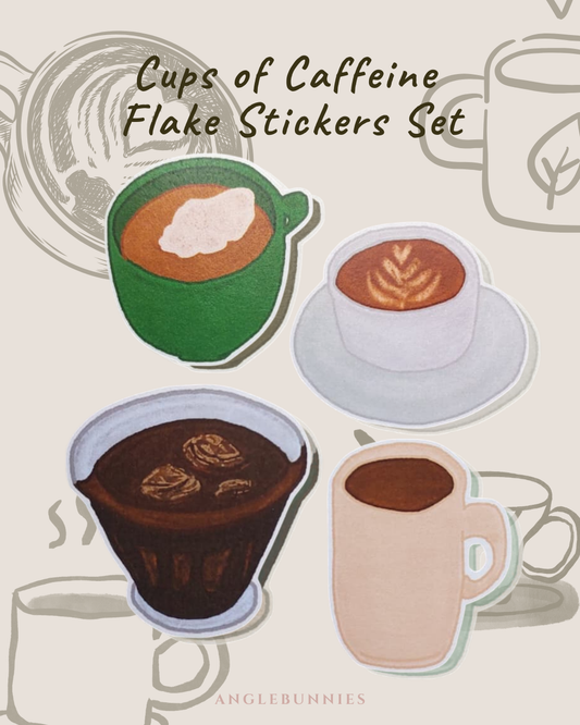 Cups of Caffeine Flake Sticker Set
