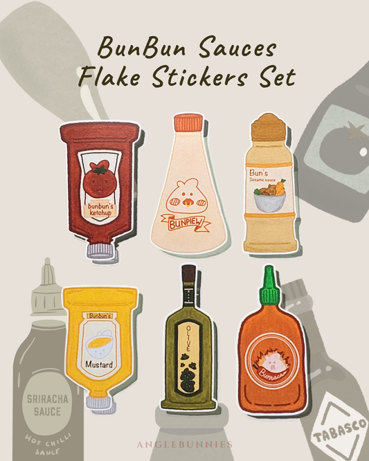 BunBun Sauces Flake Sticker Set