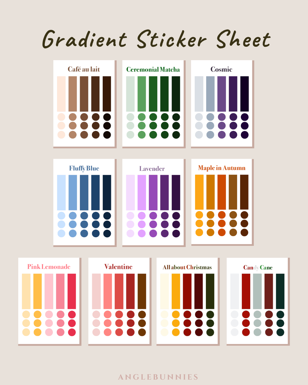 Gradient Sticker Sheet