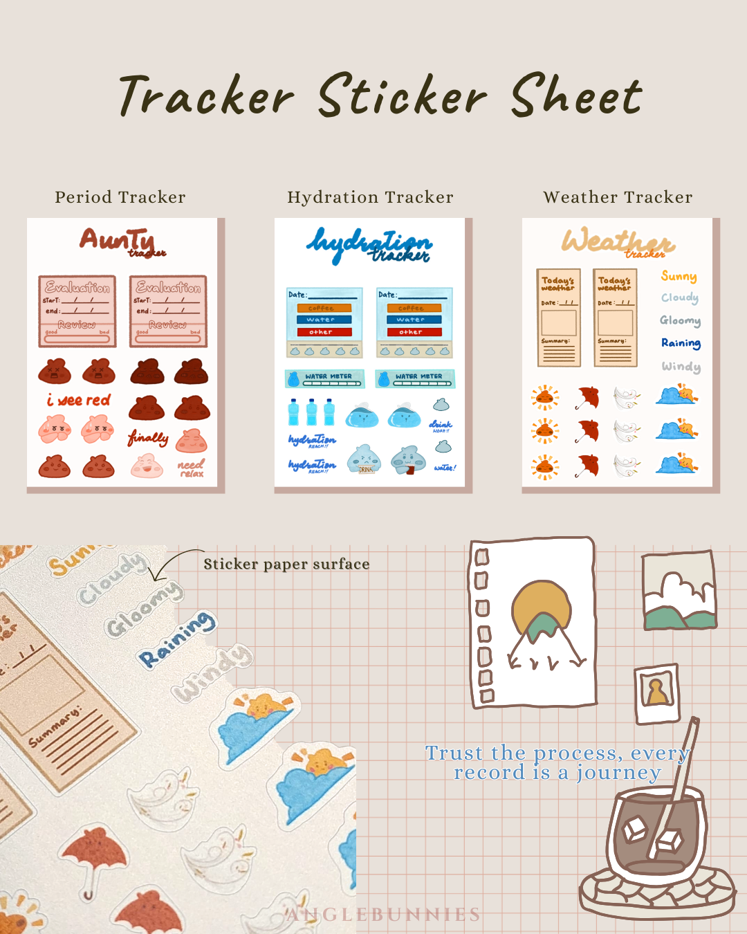 Tracker Sticker Sheet